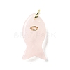Natural Rose Quartz Pendants G-Z102-02G-09-1