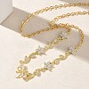 Brass Pave Cubic Zirconia Flower Pendant Necklaces NJEW-C121-04E-G-3