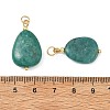Natural Amazonite Pendants PALLOY-JF05881-01-3
