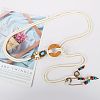 Bohemian Style Alloy Resin Ring Cotton Cord Chain Belts with Wood Beads Tassel FS-WGA5F60-01-4