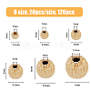 120Pcs 6 Style Brass Groove Bead KK-HY0002-98-2