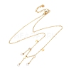 304 Stainless Steel Crystal Rhinestone Pendant Necklaces for Women NJEW-F378-01G-04-4