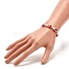 Sparkling Heart Glass Beads Stretch Bracelet for Children BJEW-JB07186-5