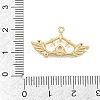 Brass Micro Pave Clear Cubic Zirconia Pendants CU-CBA0565-10G-3