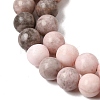 Natural Pink Zebra Jasper Beads Strands G-P231-01-6mm-5