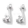 Brass Micro Pave Clear Cubic Zirconia Pendants KK-M102-39P-1
