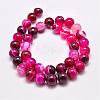 Natural Striped Agate/Banded Agate Bead Strands G-G962-10mm-01-2