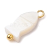 Natural Freshwater Shell Fish Charms PALLOY-JF02820-4