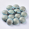 Plating Acrylic Beads OACR-S029-106-1