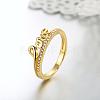 Word Love Real 18K Gold Plated Brass Cubic Zirconia Rings for Women RJEW-BB05427-7G-4