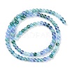 Transperant Electroplate Glass Beads Strands GLAA-P056-4mm-B03-2