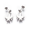 (Jewelry Parties Factory Sale)304 Stainless Steel Dangle Stud Earrings EJEW-O089-25P-2
