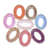 Handmade Raffia Woven Linging Rings WOVE-Q077-22-1