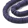 Flat Round Handmade Polymer Clay Beads CLAY-R067-10mm-04-4