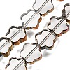 Electroplated Transparent Glass Beads Strands GL-CBA98F0-07A-1