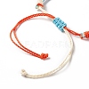 4Pcs 4 Style Alloy & Glass Braided Bead Bracelets Set BJEW-B065-09B-6