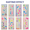 8 Sheets 8 Style Creative Fluorescent Arm Removable Temporary Tattoos Paper Stickers STIC-TA0002-02-1