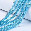 Electroplate Glass Beads Strands X-EGLA-A034-T8mm-A13-1