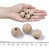 Undyed Natural Beech Wood Beads X-WOOD-T020-01C-4
