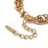 304 Stainless Steel Rope Chain Bracelet for Men Women BJEW-P284-09G-3