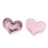 Glitter Sequins Fabric Heart Padded Patches X-DIY-WH0083-A01-2