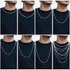 Rhodium Plated 925 Sterling Silver Thin Dainty Link Chain Necklace for Women Men JN1096B-03-5