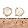 Brass Micro Pave Clear Cubic Zirconia Chandelier Component Links CU-CBA5585-03G-05-3