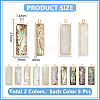 10Pcs 2 Styles Natural Paua Shell Pendants KK-WR0001-71-2