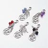 Tibetan Style Natural Gemstone Pendants HJEW-JM00222-1