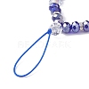 Rondelle Glass & Polymer Clay Rhinestone Beads Phone Hand Strap Chains HJEW-JM00877-04-3