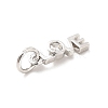 Rack Plating Brass Cubic Zirconia Charms KK-K270-25P-3