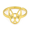 201 Stainless Steel Adjustable Ring for Women RJEW-D082-01A-2