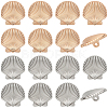 40Pcs 2 Colors 1-Hole Alloy Shank Buttons BUTT-CY0001-28B-1