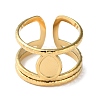 304 Stainless Steel Open Cuff Ring Components X-STAS-Q308-06G-2