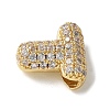 Brass Micro Pave Cubic Zirconia Beads KK-P290-61G-T-2