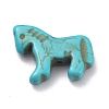 Synthetic Turquoise Dyed Horse Beads G-B015-02-1