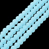 Imitation Jade Solid Color Glass Beads Strands EGLA-A034-J6mm-MD04-2