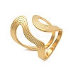 304 Stainless Steel Open Cuff Rings for Women RJEW-Z077-01G-07-4