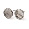 304 Stainless Steel Stud Earring Settings STAS-L195-02A-01-A-1