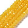 Baking Paint Imitation Jade Glass Bead Strands DGLA-A034-J8MM-A30-1