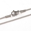 Tarnish Resistant 304 Stainless Steel Box Chain Necklaces NJEW-M124-10P-1