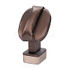Wooden Clovered with PU Leather Ring Displays RDIS-F003-03B-2