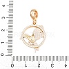 Alloy Crystal Rhinestone European Dangle Charms AL-CBAC2D3-05G-3
