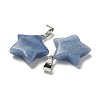 Natural Blue Aventurine(Dyed & Heated) Pendants G-B127-12P-14-2