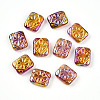 UV Plating Iridescent Opaque Acrylic Beads OACR-T028-34-1