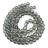 Frosted Transparent Glass Bead Strands X1-GLAA-P065-8mm-12-5