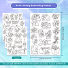 4 Sheets 11.6x8.2 Inch Stick and Stitch Embroidery Patterns DIY-WH0455-004-2