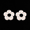Flower Theme Printed Acrylic Pendants OACR-T028-06G-2