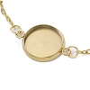 304 Stainless Steel Round Cabochon Setting Bracelets BJEW-JB11091-01-3