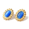 Oval Golden Ion Plating(IP) 304 Stainless Steel Stud Earrings for Women EJEW-L287-052G-02-1